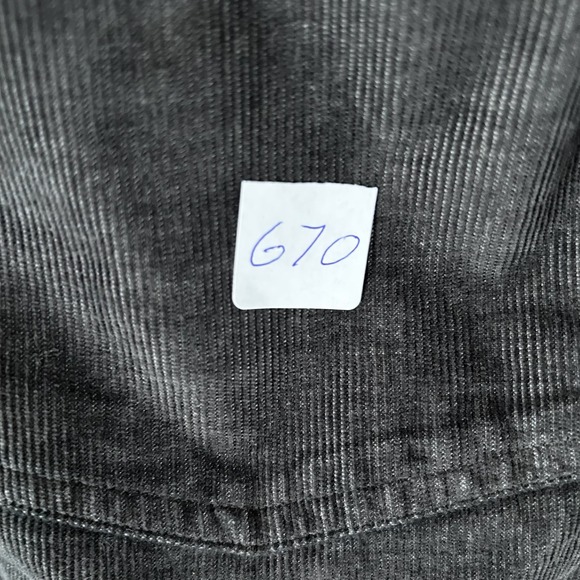 Aerie Charcoal Grey Corduroy Relaxed Overalls Large Bib Pocket Straight Leg - Picture 9 of 9